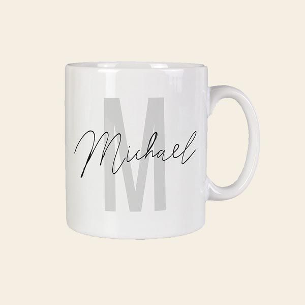 Taza personalizada con su inicial