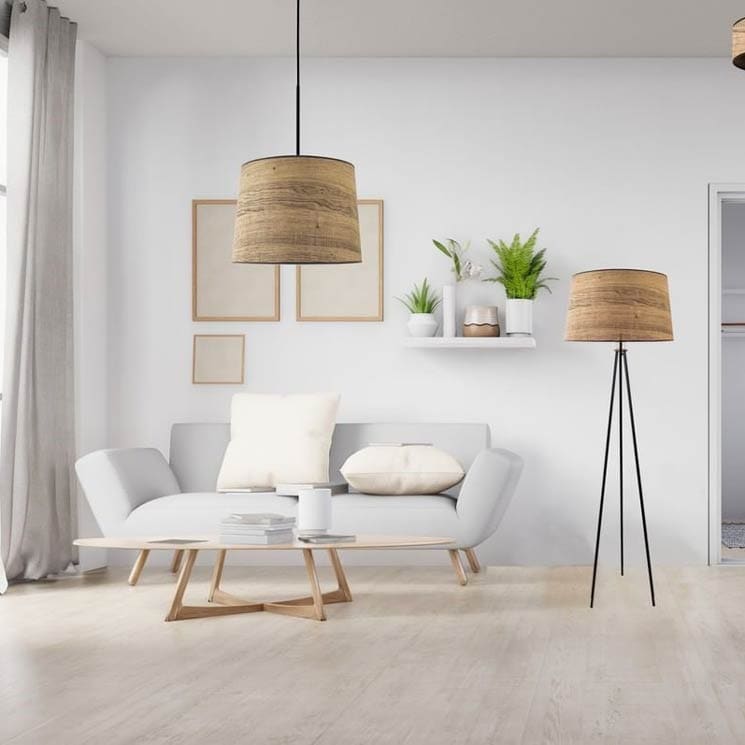 Salón decorado con muebles y piezas de Leroy Merlin