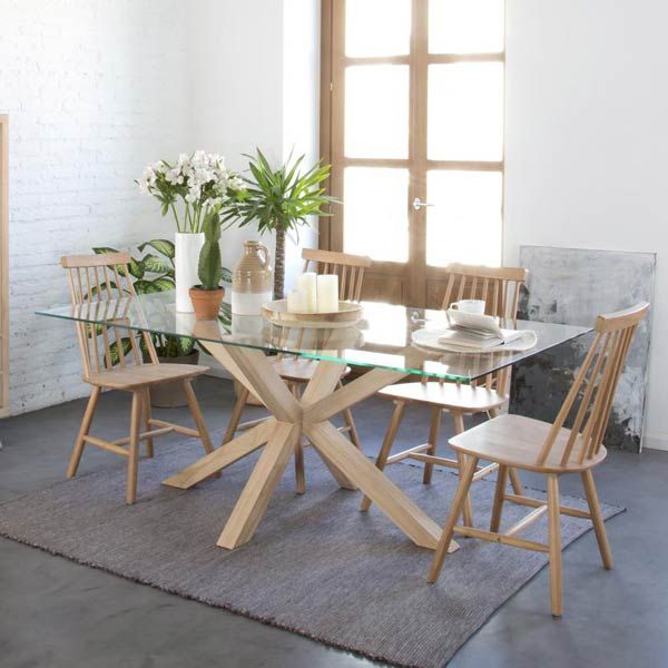El soporte para su mesa de cristal del comedor