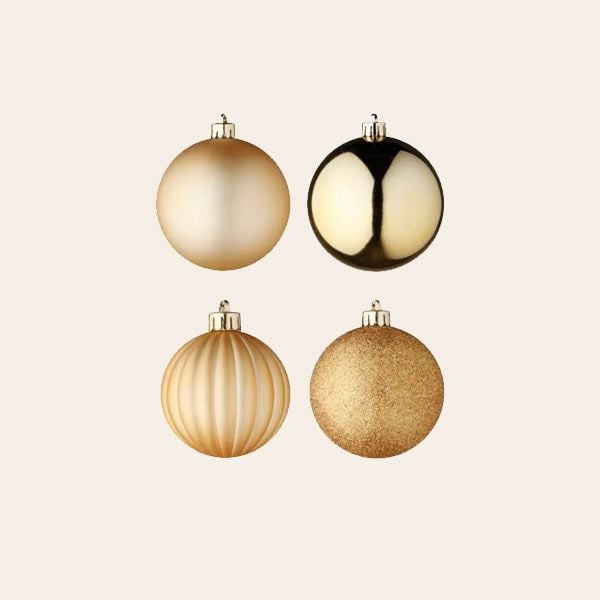 Bolas de Navidad doradas