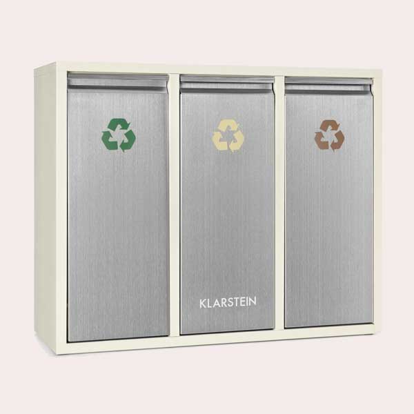 KLARSTEIN Ordnungshüter 3 Cubos de Basura para Reciclaje