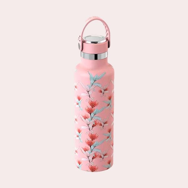 Botella térmica con estampado de flores