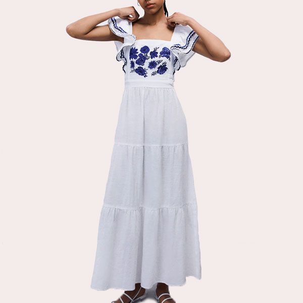 El look de día más elegante: vestido bordado de Sfera