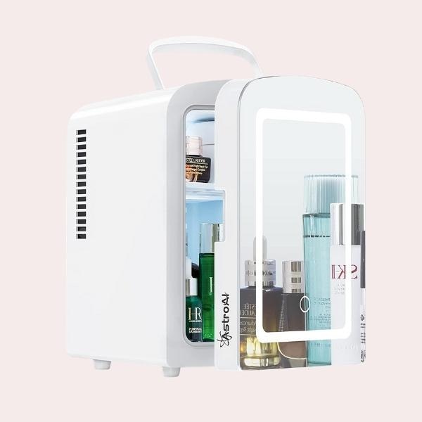 Mini Refrigerador, 10L Mini Nevera Pequeña Portatil para el Skincare Mini  Frigorífico 220V/12V Nevera Vintage para Enfriar y Calentar para  Habitación