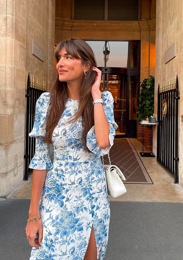 Vestido estampado justo new arrivals