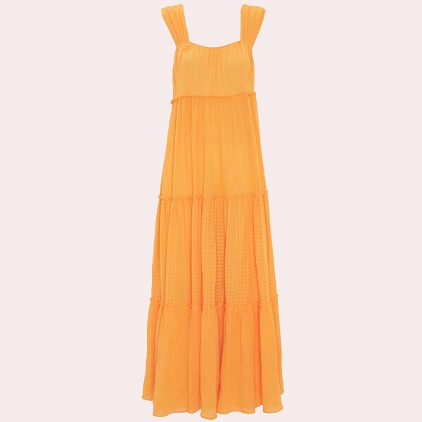 Vestido largo naranja