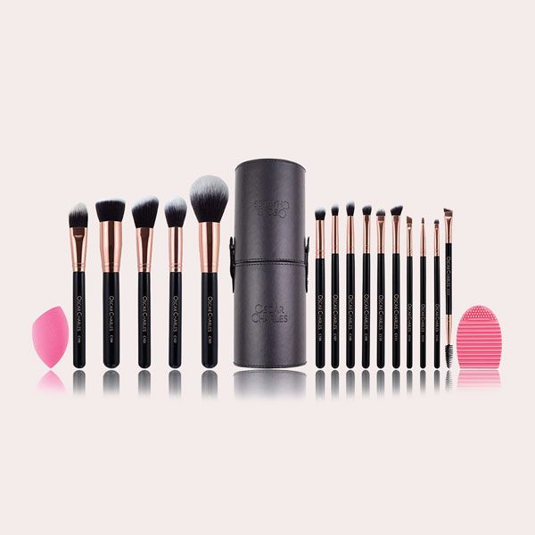 El kit de brochas más completo: Oscar Charles Set de Brochas de Maquillaje Profesional
