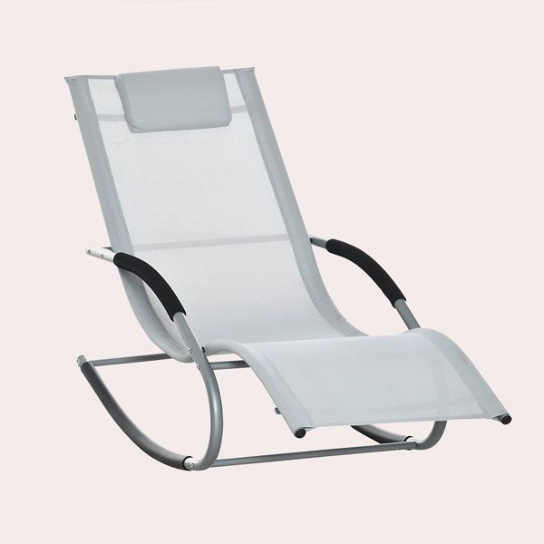 Una hamaca para relajarte: Outsunny Tumbona Mecedora de Jardín
