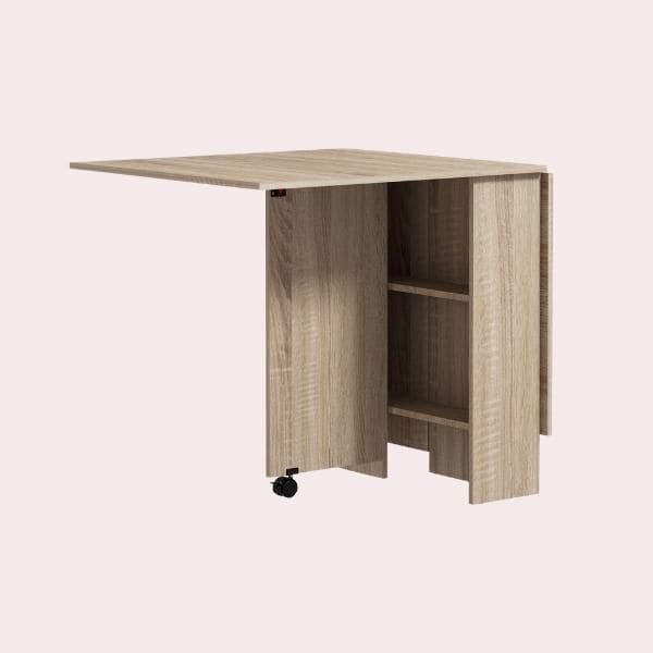 SoBuy® Mesa de cocina, mesa de madera, mesa plegable de pared, mesa de  comedor, escritorio, mesa, plegable …