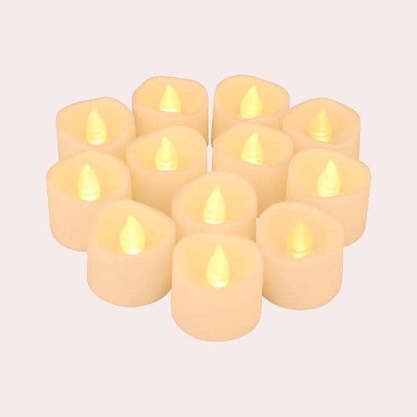 12 piezas de velas eléctricas sin baterias de Diyife 