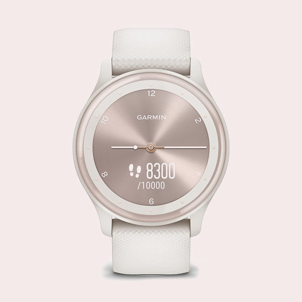 Garmin Vívomove Sport Reloj Smartwatch Blanco con Detalles Light Gold
