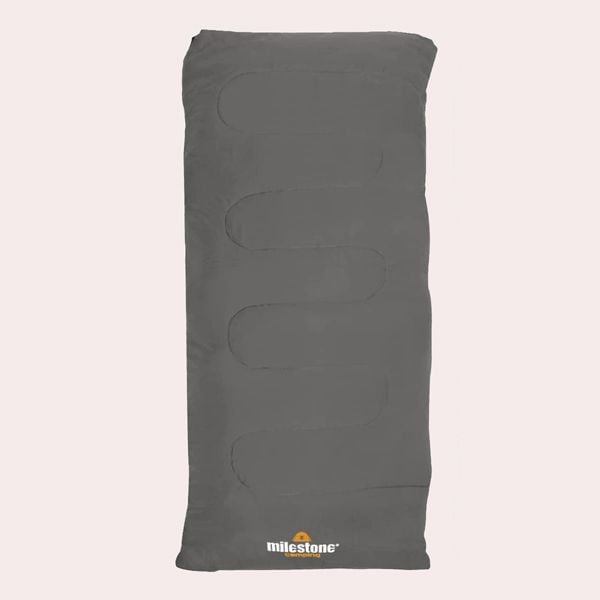 Milestone Camping Saco de Dormir Rectangular Negro