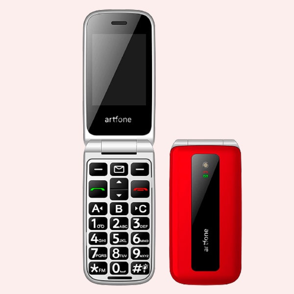 Teléfono Móvil de Tapa para Mayores, Botones y Teclas Grandes, Botón SOS,  Configuración Remota, USB-C, Base de Carga, Pantalla Grande a Color de 2,4