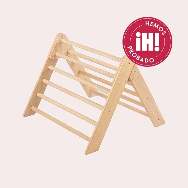  Triángulo plegable de Pikler, juguetes de escalada para niños  pequeños en interiores, juguetes de escalada de madera para niños pequeños  de 1 a 3 años (grande, madera) : Juguetes y Juegos
