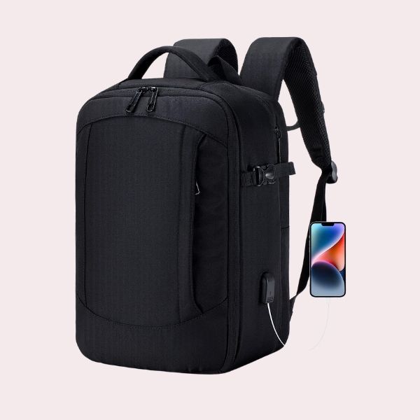 Mochila Viaje Cabina Avión Ordenador Portátil Con Puerto De Carga USB