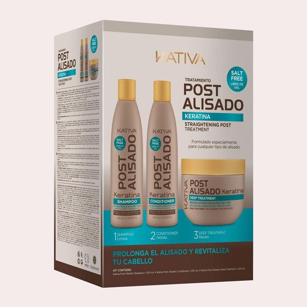 Kativa Kit Champú, Acondicionador y Mascarilla Post Tratamiento