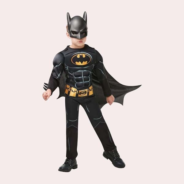 Rubies Disfraz Batman Black Core Deluxe para niño,