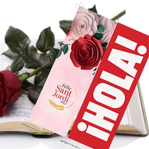 Un libro, una rosa y… el original marcapáginas de ¡HOLA! para celebrar Sant Jordi