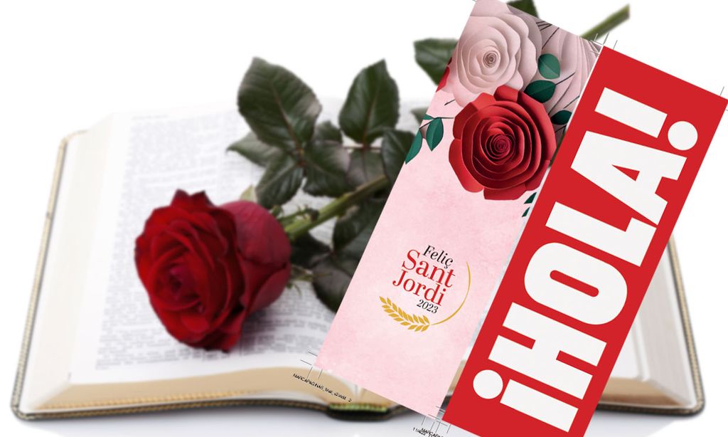 Un libro, una rosa y… el original marcapáginas de ¡HOLA! para celebrar Sant Jordi