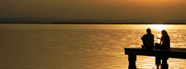 Cae el sol en la Albufera, ¿te vienes de pesca?