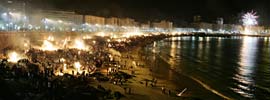 Noche de fallas en A Coruña