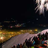 Feliz Año Nuevo en las montañas de Innsbruck