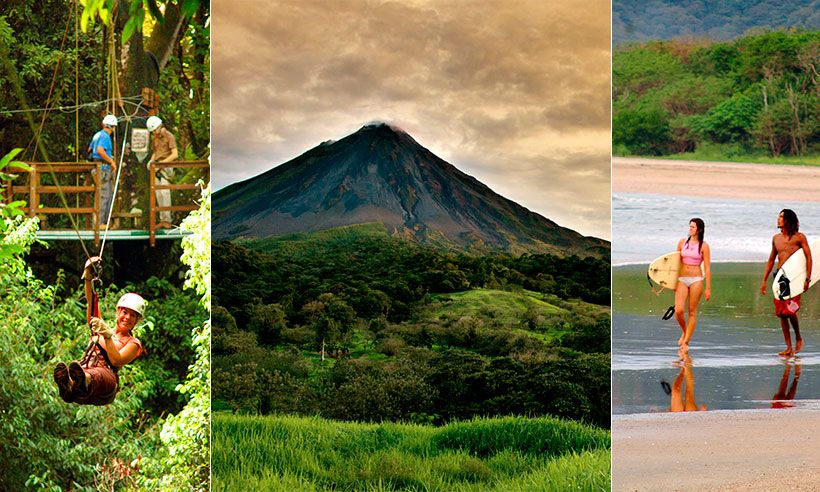 Monos capuchinos, volcanes rugiendo, tirolinas y otras aventuras para disfrutar en familia