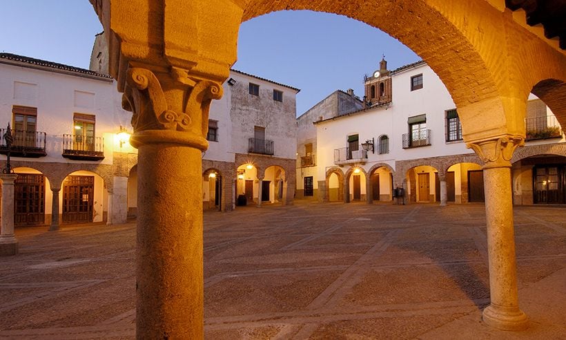 Imagen del centro de la Plaza Chica de Zafra