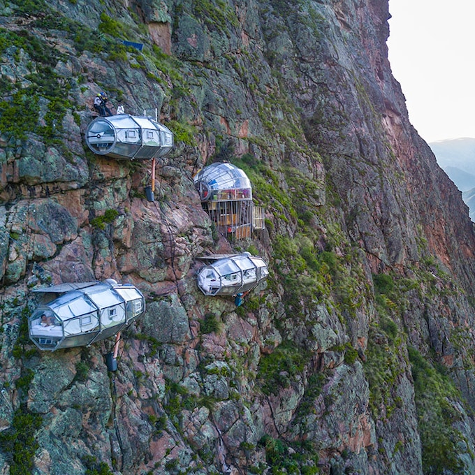 ¿Dormirías suspendido a 400 metros de altura en el Valle de los Incas? 