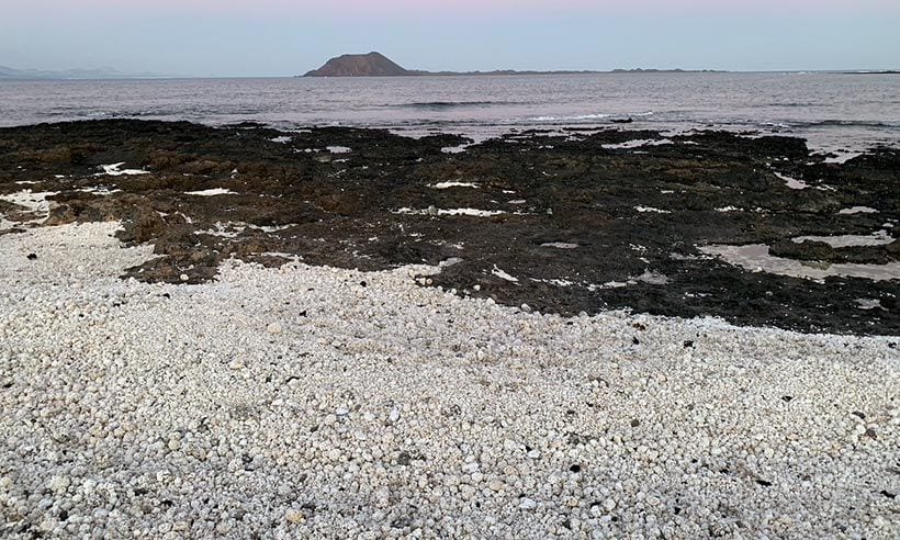 Playa Bajo de la Burra o playa de las palomitas, en Fuerteventura