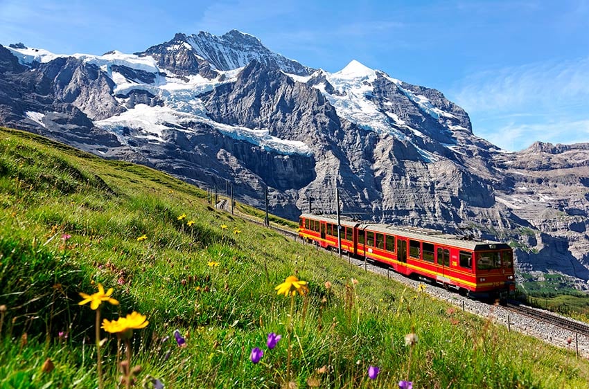 Tren a Jungfrau, Suiza
