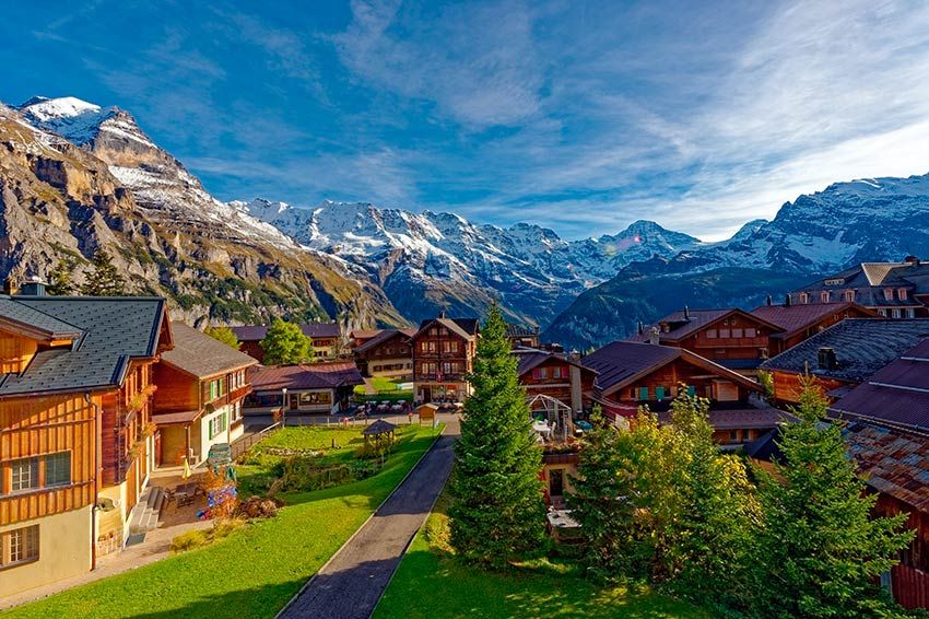 pueblo sin coches de Mürren, Suiza