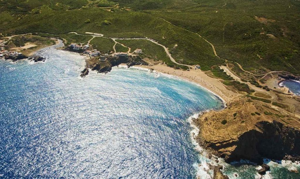 Vista aérea de Sa Mesquida, perteneciente al municipio de Mahón, Menorca