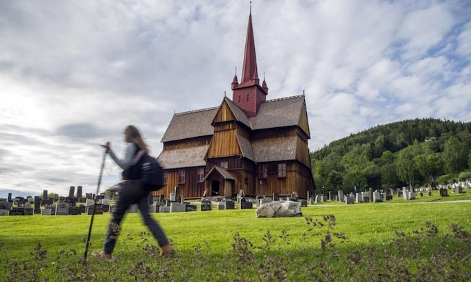 Iglesia de madera de Ringebu, uno de los pasos del Camino de San Olav en Noruega