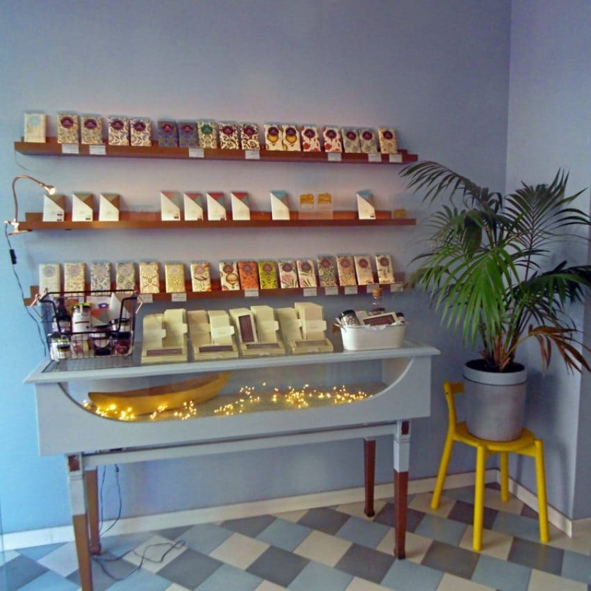 Interior de la tienda de chocolates Utopik.
