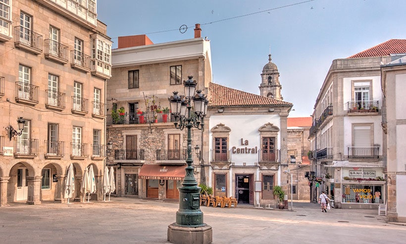 Plaza en el casco histórico de Vigo