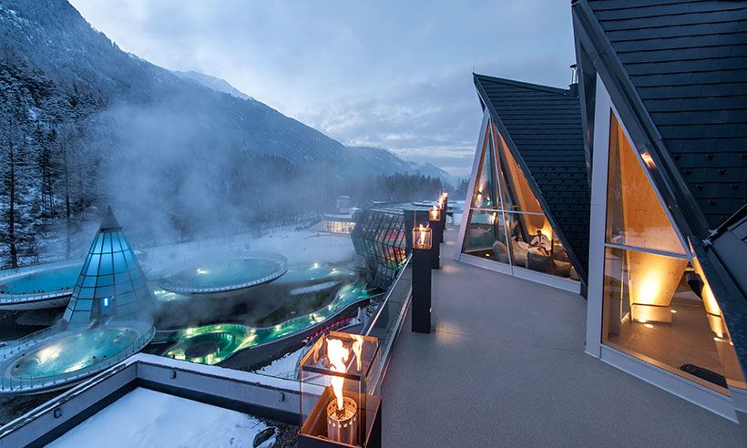 Balneario Aqua Dome en el valle de Ötztal, Austria