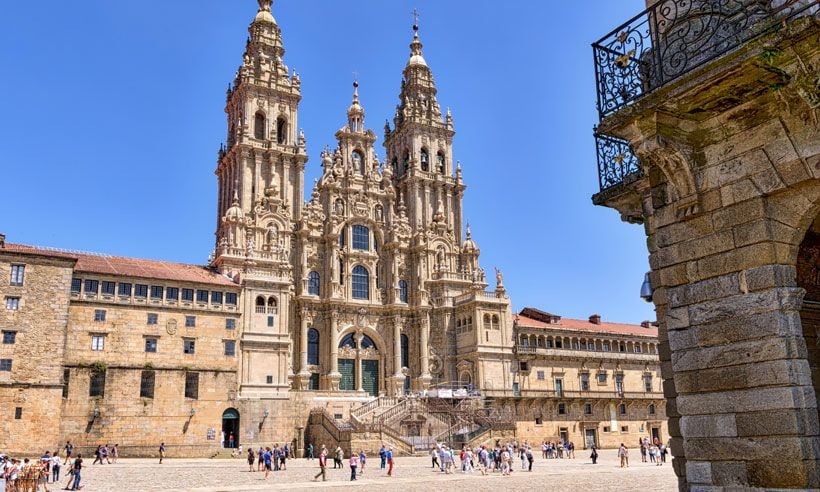 Fachada de la catedral de Santiago de Compostela, A Coruña