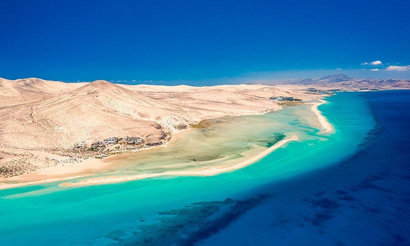 Espectacular arenal de Sotavento en Fuerteventura