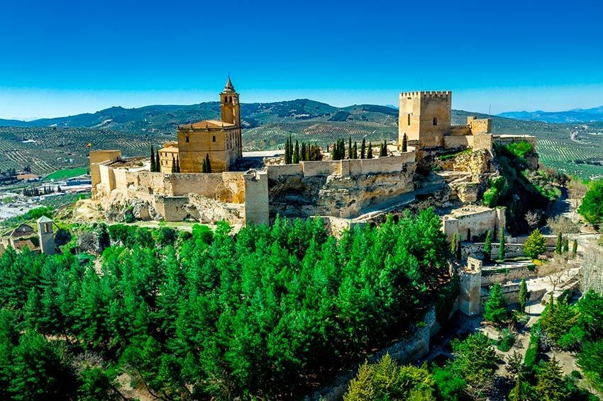 Panorámica de la fortaleza de Alcalá la Real en Jaén