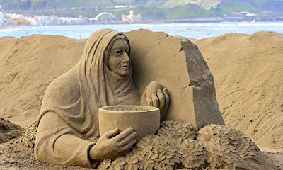 El Belén de arena, la postal navideña de Las Palmas de Gran Canaria