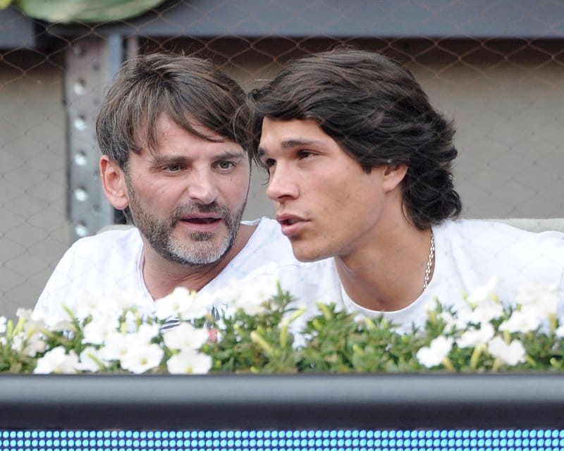 Fernando Tejero y Pablo Castellano, en el Open de Tenis de Madrid, en mayo de 2014.