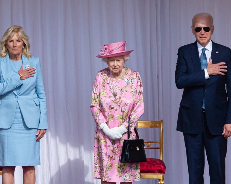 Reina Isabel II con Joe y Jill Biden