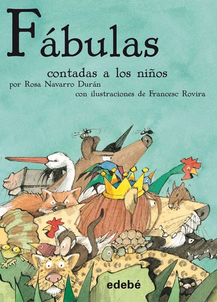 La fábula de ‘Las dos ranas’ en ‘Fábulas contadas a los niños’, de Rosa Navarro Durán (Edebé)