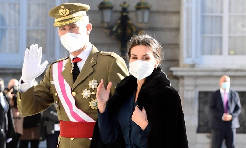 Spanish Royals Celebrate New Year's Military Parade 2022