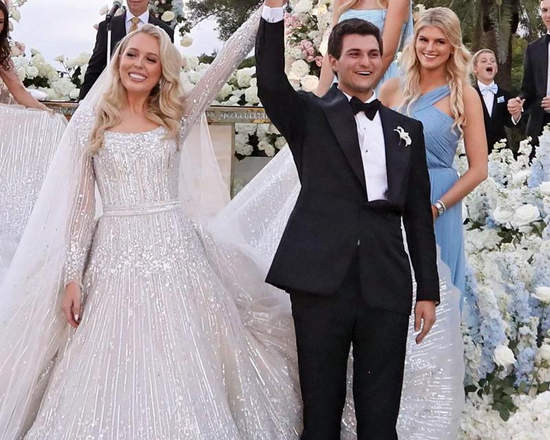 Tiffany Trump y su ya marido Michael Boulos tras el ‘sí, quiero’