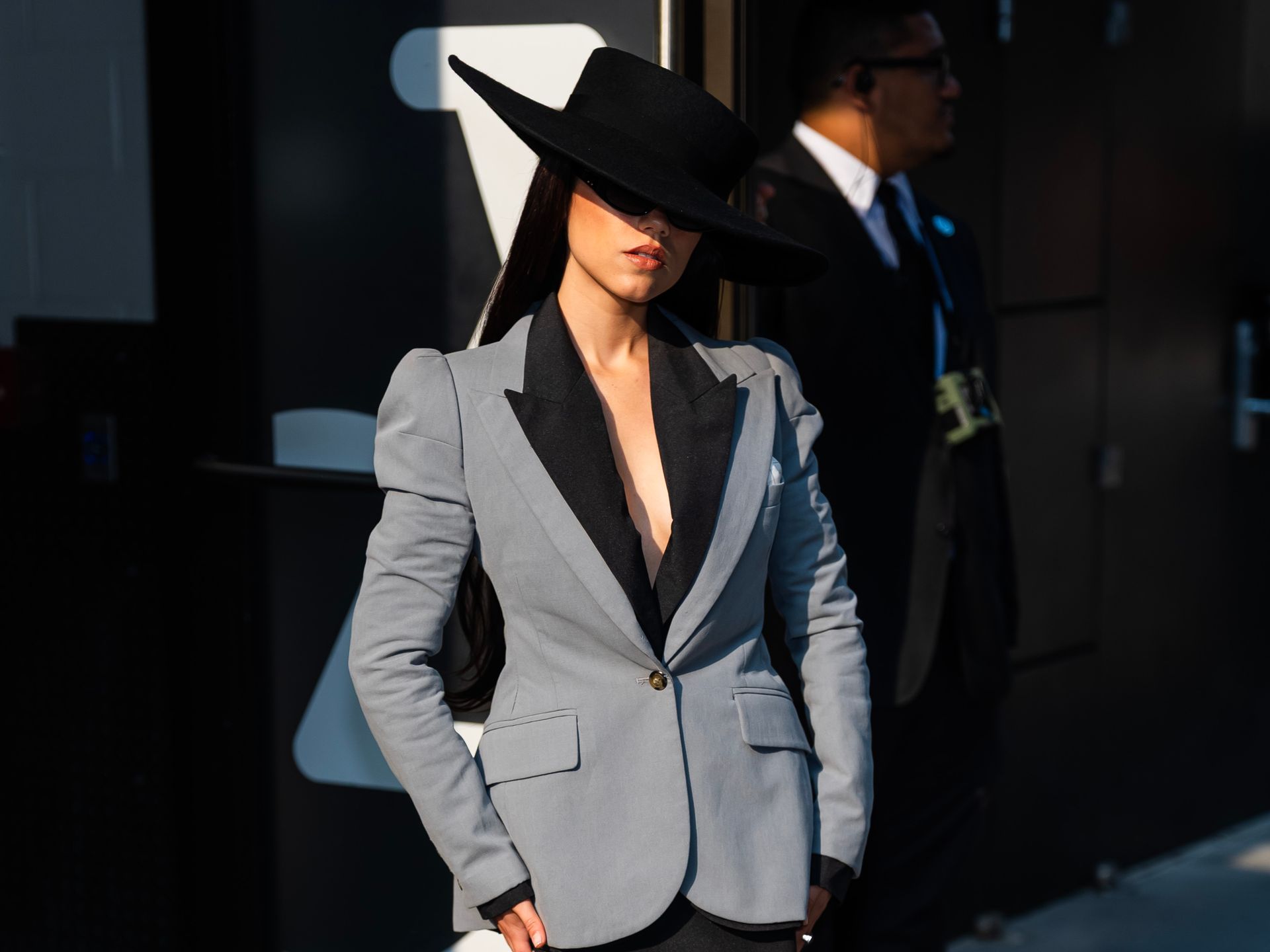Jenna Ortega turns heads in a neo-goth look with a corporate twist