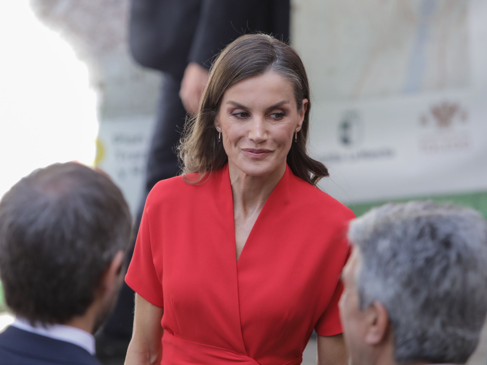 queen letizia red dress Spain's Queen Letizia Proves the Red Shoe Trend Is Here to Stay for Summer 2025