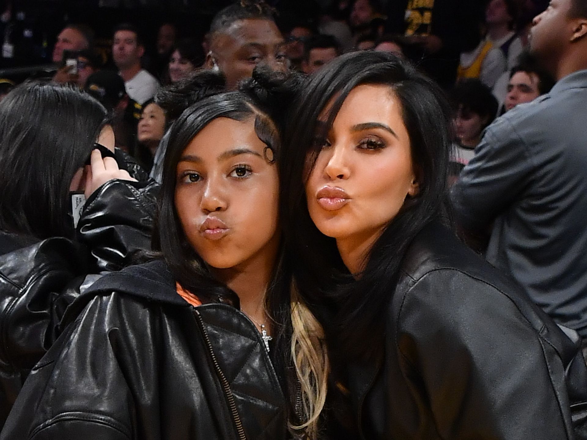 north west corset dress Kim Kardashian and North West's matching corseted looks spark controversy:  See photos