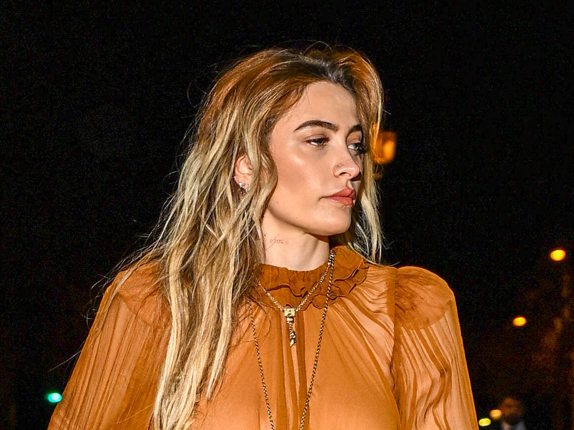 Paris Jackson highlights boho glamour in a sheer dress at Paris Fashion Week Paris Jackson highlights boho glamour in a sheer dress at Paris Fashion Week